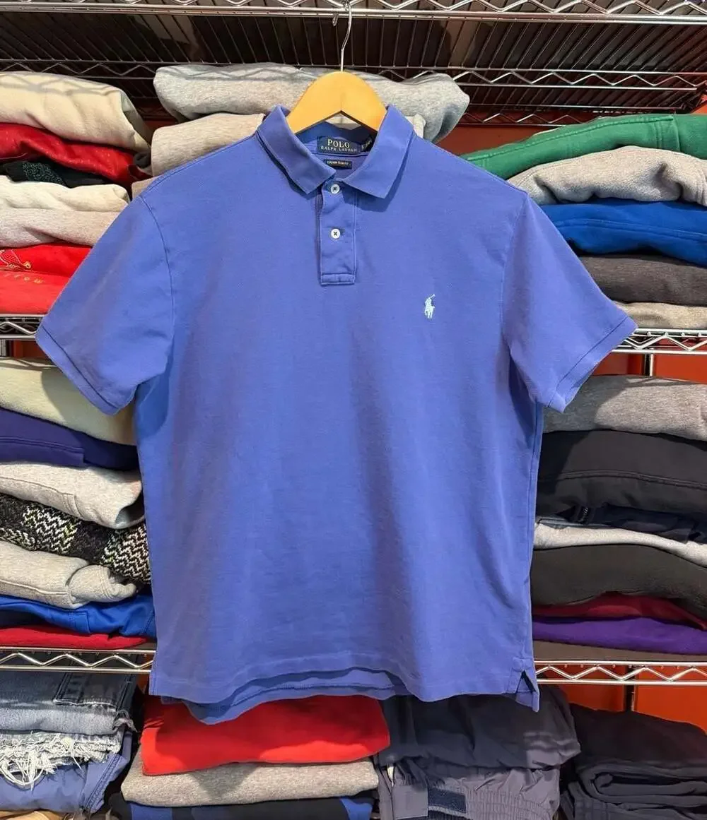 Polo Ralph Lauren Custom Slim Fit Blue Polo Shirt Men's Size L